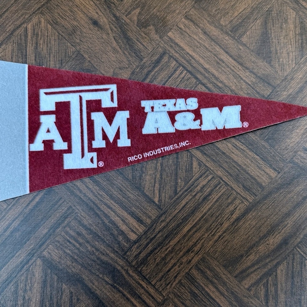 Texas A&M Aggies Rico Industries Maroon White Felt Pennant Sports Decor